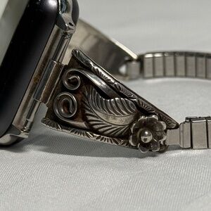Sterling Silver Native Design Apple Watch Band – Timeless Luxury Upgrade